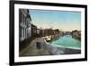 Schenectady, New York - View of Dock Street-Lantern Press-Framed Premium Giclee Print