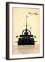 Scherenschnitt , Schiff, Flugzeug, Monoplan-null-Framed Giclee Print