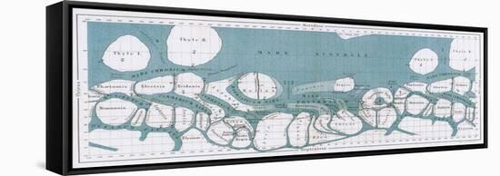 Schiaparelli Mars Map, 1877-78-Science Source-Framed Stretched Canvas