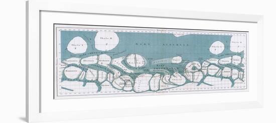 Schiaparelli Mars Map, 1877-78-Science Source-Framed Giclee Print