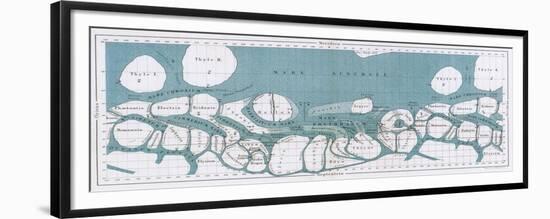 Schiaparelli Mars Map, 1877-78-Science Source-Framed Giclee Print