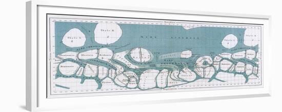 Schiaparelli Mars Map, 1877-78-Science Source-Framed Giclee Print