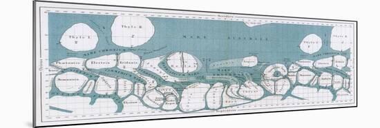 Schiaparelli Mars Map, 1877-78-Science Source-Mounted Giclee Print