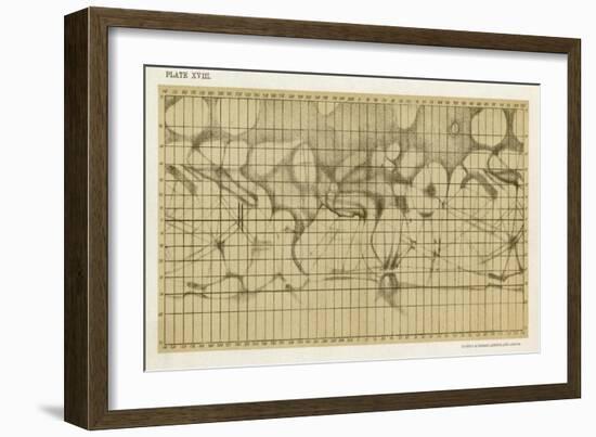 Schiaparelli's Map of the Planet Mars-Sir Robert Ball-Framed Art Print