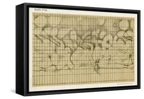 Schiaparelli's Map of the Planet Mars-Sir Robert Ball-Framed Stretched Canvas