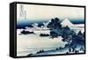 Schichiri Beach in Sagami Province-Katsushika Hokusai-Framed Stretched Canvas