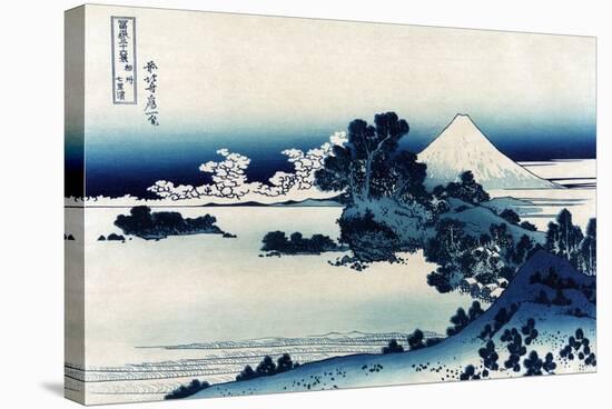 Schichiri Beach in Sagami Province-Katsushika Hokusai-Stretched Canvas