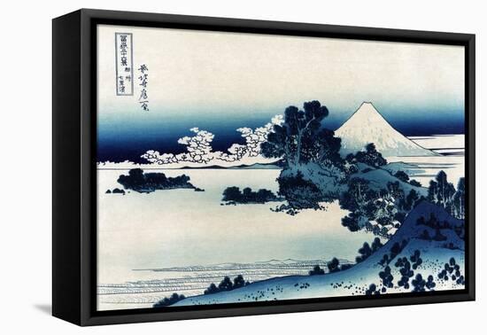 Schichiri Beach in Sagami Province-Katsushika Hokusai-Framed Stretched Canvas