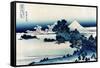 Schichiri Beach in Sagami Province-Katsushika Hokusai-Framed Stretched Canvas