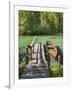 Schiederweiher, Rowing Boat at the Jetty, Upper Austrian Limestone Alps, Upper Austria, Austria-Rainer Mirau-Framed Photographic Print