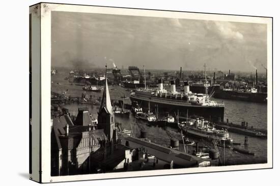 Schiff Cap Arcona Der Hsdg Im Hamburger Hafen-null-Stretched Canvas