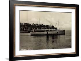 Schiff Roland Bremer Vor Helgoland in See-null-Framed Giclee Print