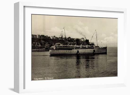 Schiff Roland Bremer Vor Helgoland in See-null-Framed Giclee Print