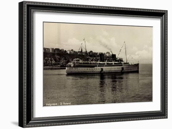 Schiff Roland Bremer Vor Helgoland in See-null-Framed Giclee Print