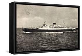 Schiff Saturnia Der Italian Line Auf Dem Meer, 1954-null-Framed Stretched Canvas