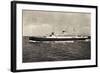 Schiff Saturnia Der Italian Line Auf Dem Meer, 1954-null-Framed Giclee Print