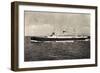 Schiff Saturnia Der Italian Line Auf Dem Meer, 1954-null-Framed Giclee Print