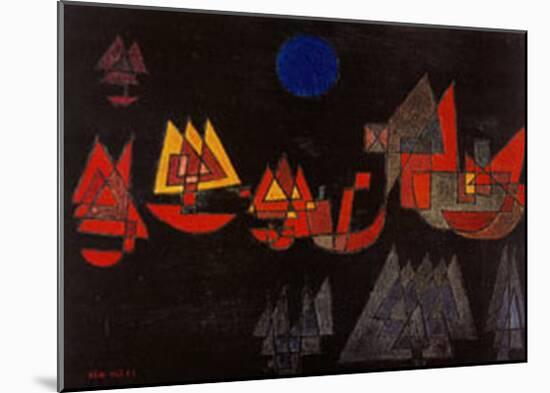 Schiffe im Dunkeln, c.1927-Paul Klee-Mounted Art Print