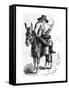 Schiller on a Donkey-null-Framed Stretched Canvas