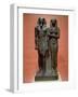 Schist Statue Depicting Menkaure and Wife Khamerernebty II-null-Framed Giclee Print