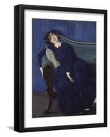 Schlafende Junge Frau-Konstantin Somow-Framed Giclee Print