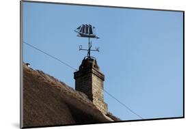 Schleswig-Holstein, Sieseby, Typical Residential House, Detail, Chimney, Weather Vane-Catharina Lux-Mounted Photographic Print