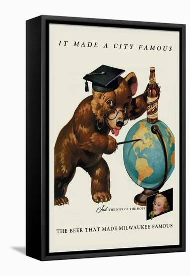 Schlitz Beer, It Made a City Famous-null-Framed Stretched Canvas
