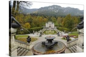 Schloss Linderhof, Between Fussen and Garmisch-Partenkirchen, Bavaria (Bayern), Germany-Gary Cook-Stretched Canvas