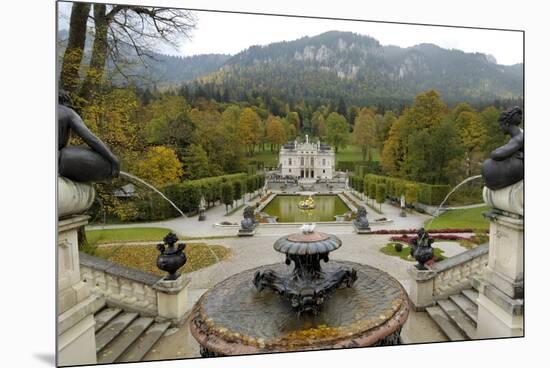 Schloss Linderhof, Between Fussen and Garmisch-Partenkirchen, Bavaria (Bayern), Germany-Gary Cook-Mounted Premium Photographic Print