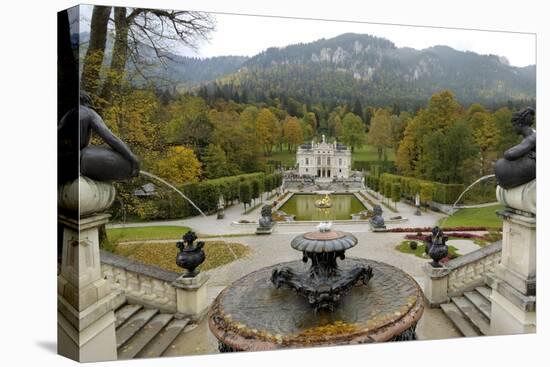 Schloss Linderhof, Between Fussen and Garmisch-Partenkirchen, Bavaria (Bayern), Germany-Gary Cook-Stretched Canvas