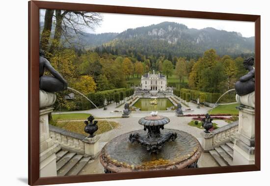 Schloss Linderhof, Between Fussen and Garmisch-Partenkirchen, Bavaria (Bayern), Germany-Gary Cook-Framed Photographic Print