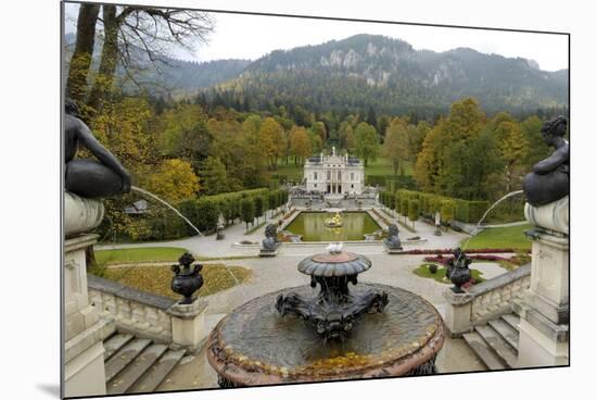 Schloss Linderhof, Between Fussen and Garmisch-Partenkirchen, Bavaria (Bayern), Germany-Gary Cook-Mounted Photographic Print