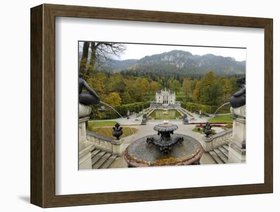 Schloss Linderhof, Between Fussen and Garmisch-Partenkirchen, Bavaria (Bayern), Germany-Gary Cook-Framed Photographic Print