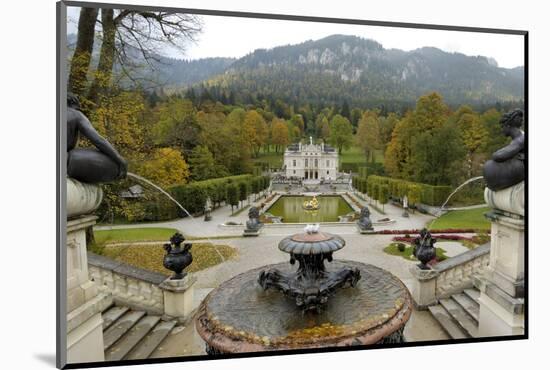 Schloss Linderhof, Between Fussen and Garmisch-Partenkirchen, Bavaria (Bayern), Germany-Gary Cook-Mounted Photographic Print