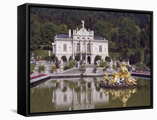 Schloss Linderhof in the Graswang Valley, Built Between 1870 and 1878 for King Ludwig II, Germany-Nigel Blythe-Framed Stretched Canvas