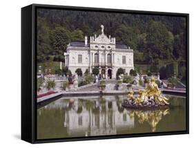 Schloss Linderhof in the Graswang Valley, Built Between 1870 and 1878 for King Ludwig II, Germany-Nigel Blythe-Framed Stretched Canvas