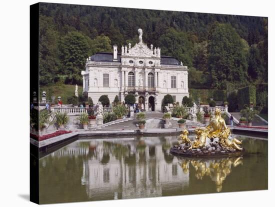 Schloss Linderhof in the Graswang Valley, Built Between 1870 and 1878 for King Ludwig II, Germany-Nigel Blythe-Stretched Canvas