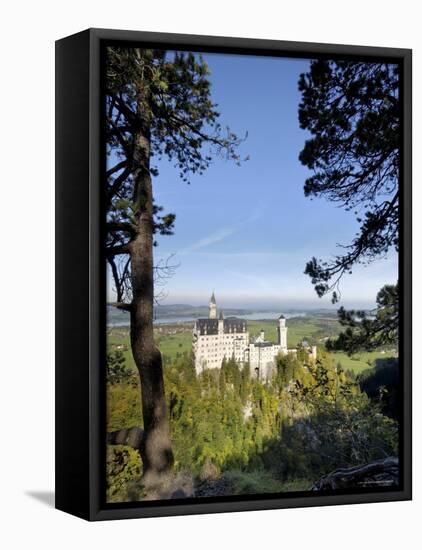 Schloss Neuschwanstein, Fairytale Castle Built by King Ludwig II, Near Fussen, Bavaria, Germany-Gary Cook-Framed Stretched Canvas