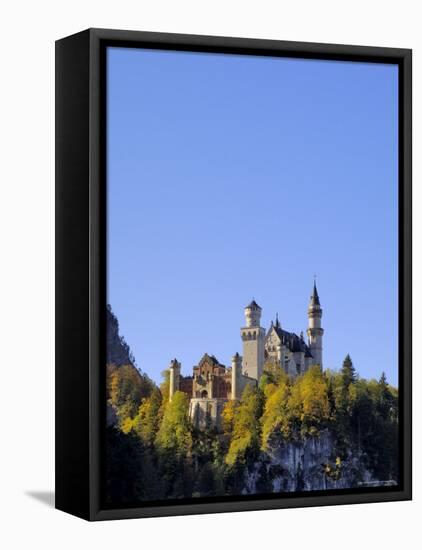 Schloss Neuschwanstein, Fairytale Castle Built by King Ludwig II, Near Fussen, Bavaria, Germany-Gary Cook-Framed Stretched Canvas