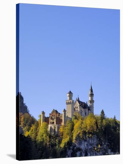 Schloss Neuschwanstein, Fairytale Castle Built by King Ludwig II, Near Fussen, Bavaria, Germany-Gary Cook-Stretched Canvas