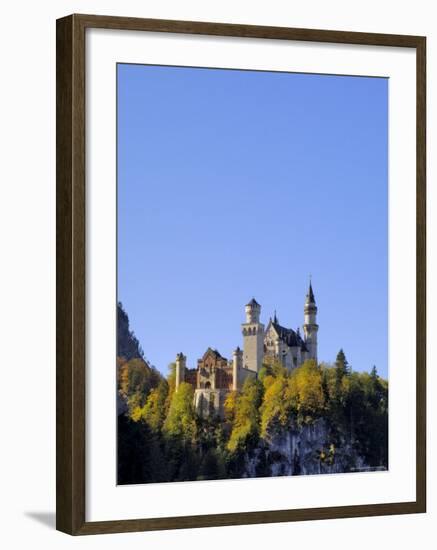 Schloss Neuschwanstein, Fairytale Castle Built by King Ludwig II, Near Fussen, Bavaria, Germany-Gary Cook-Framed Photographic Print