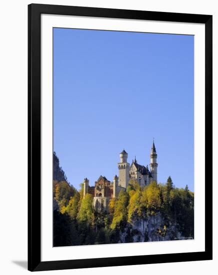 Schloss Neuschwanstein, Fairytale Castle Built by King Ludwig II, Near Fussen, Bavaria, Germany-Gary Cook-Framed Photographic Print