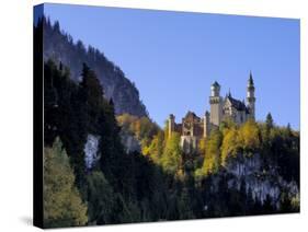 Schloss Neuschwanstein, Fairytale Castle Built by King Ludwig II, Near Fussen, Bavaria, Germany-Gary Cook-Stretched Canvas