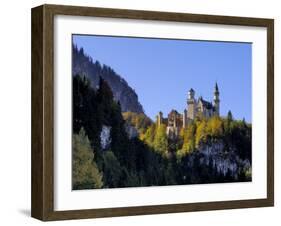 Schloss Neuschwanstein, Fairytale Castle Built by King Ludwig II, Near Fussen, Bavaria, Germany-Gary Cook-Framed Photographic Print