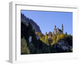 Schloss Neuschwanstein, Fairytale Castle Built by King Ludwig II, Near Fussen, Bavaria, Germany-Gary Cook-Framed Photographic Print
