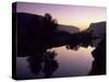 Schloss Werenwag Castle and Danube River at Sunset-Markus Lange-Stretched Canvas