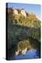 Schloss Werenwag Castle Reflecting in Danube River-Markus-Stretched Canvas