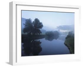 Schloss Werenwag Castle Reflecting in Danube River-Markus Lange-Framed Photographic Print