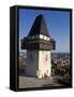 Schlossberg, Clock Tower, Old Town, UNESCO World Heritage Site, Graz, Styria, Austria, Europe-Dallas & John Heaton-Framed Stretched Canvas