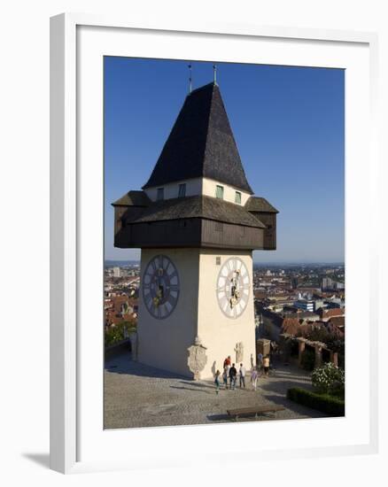 Schlossberg, Clock Tower, Old Town, UNESCO World Heritage Site, Graz, Styria, Austria, Europe-Dallas & John Heaton-Framed Photographic Print